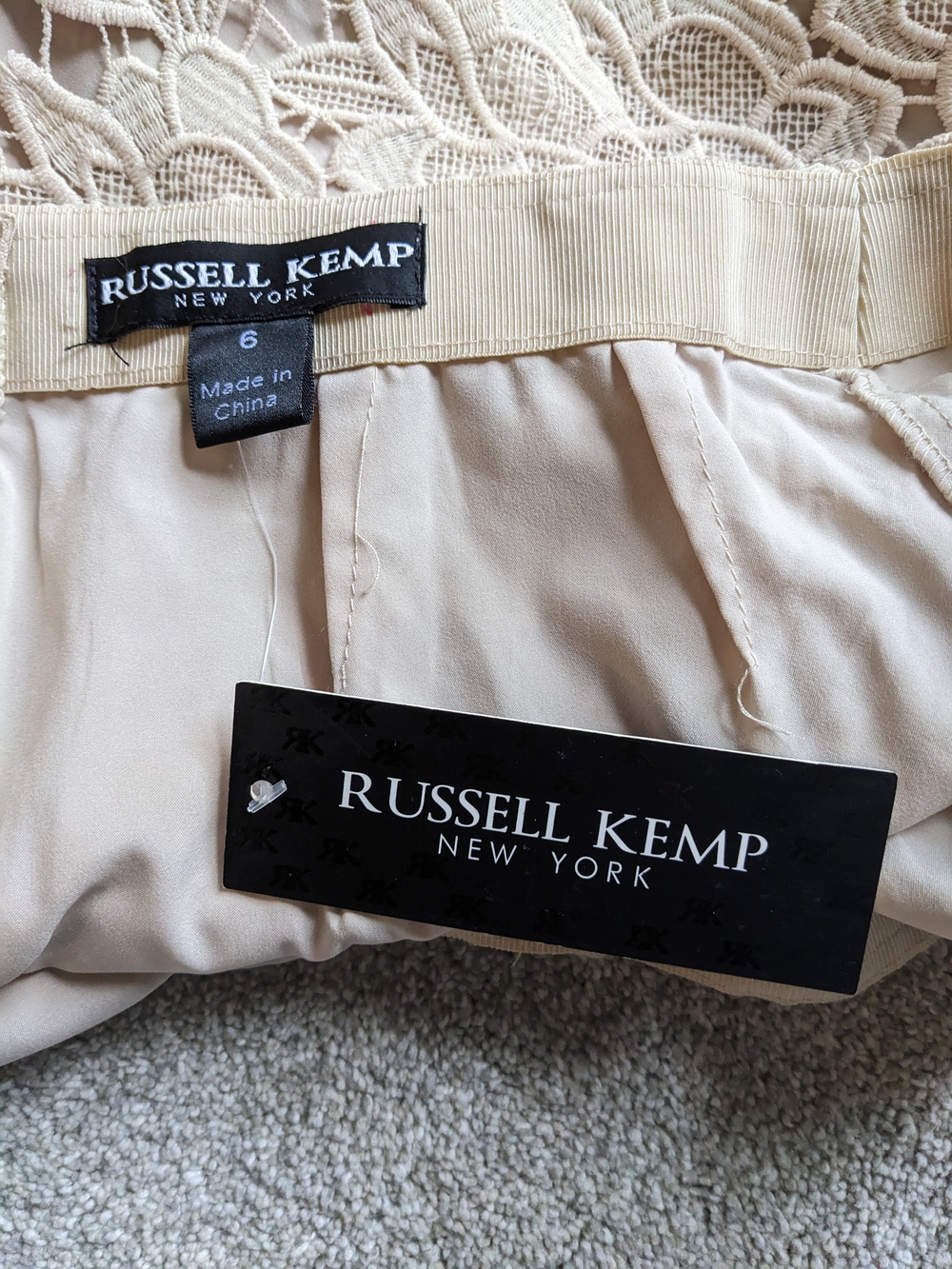 Russell Kemp Beige Lace Pencil Skirt - Picture 4 of 4
